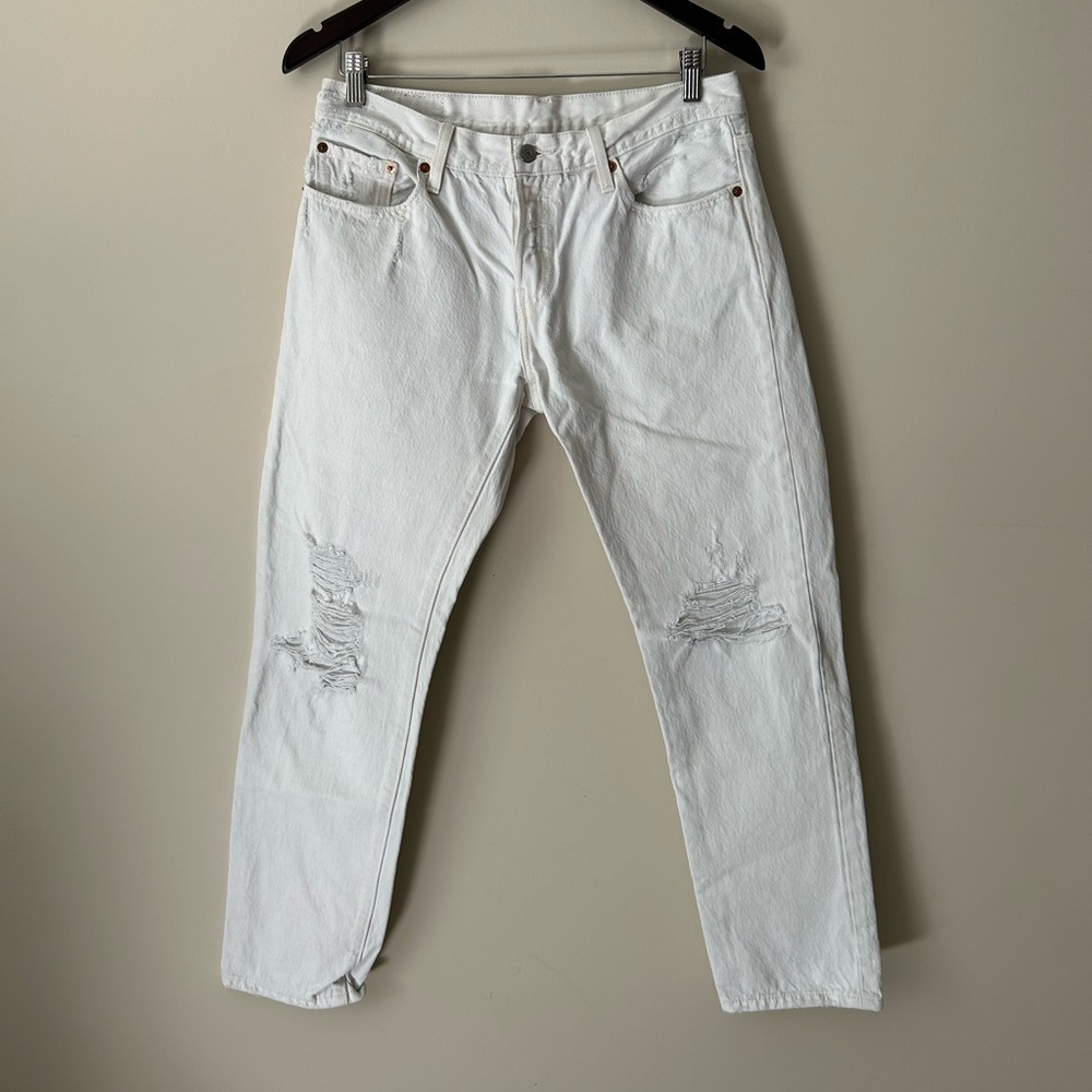 Levi’s Distressed 501 White Jeans Size 27